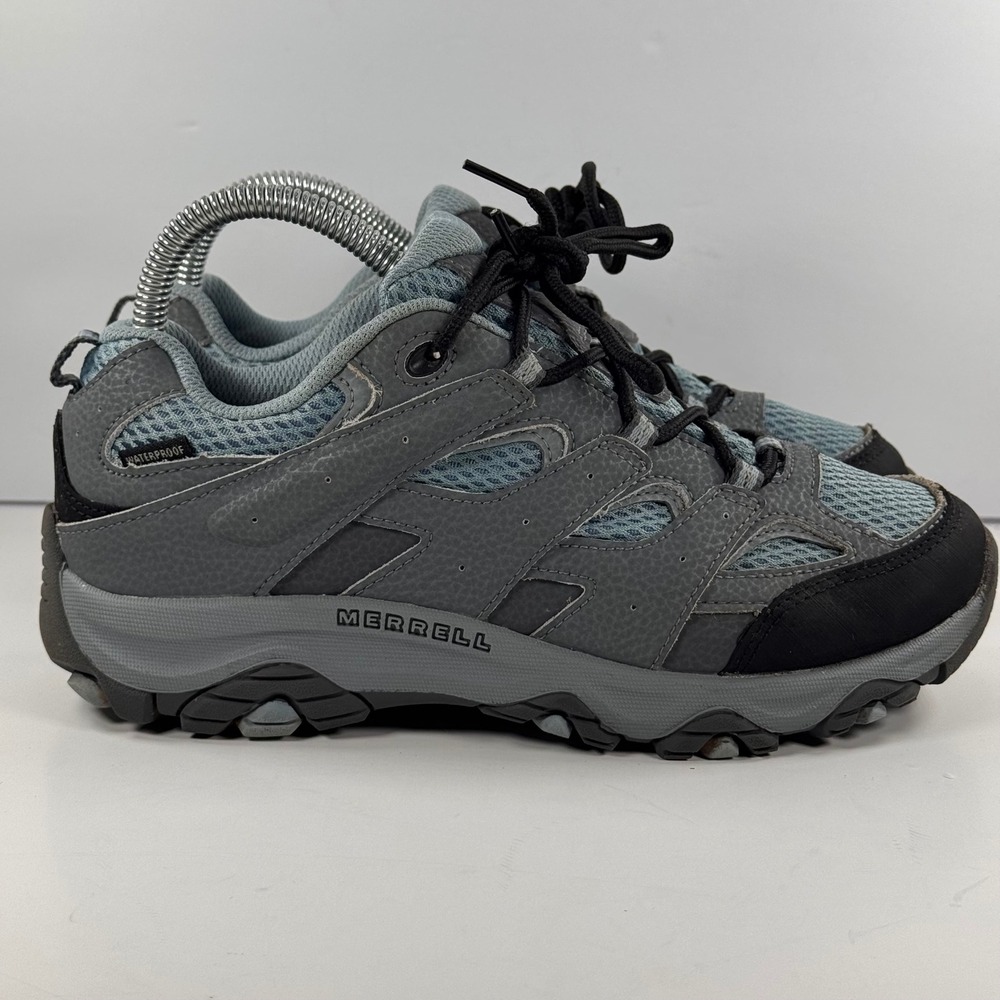 Merrell Alverstone Waterproof Hiking Shoes Grey Blue MK165706 Size 5.5 M